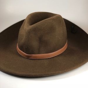 Brown Bohemian Style Fedora wFaux Leather Band